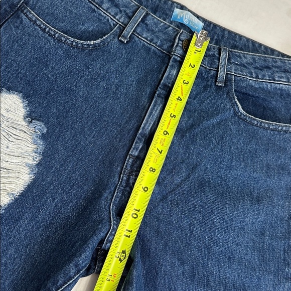 Show Me Your MuMu Brooklyn High Waist Sapphire Wash Womens Size 30 Distressed - Picture 10 of 13